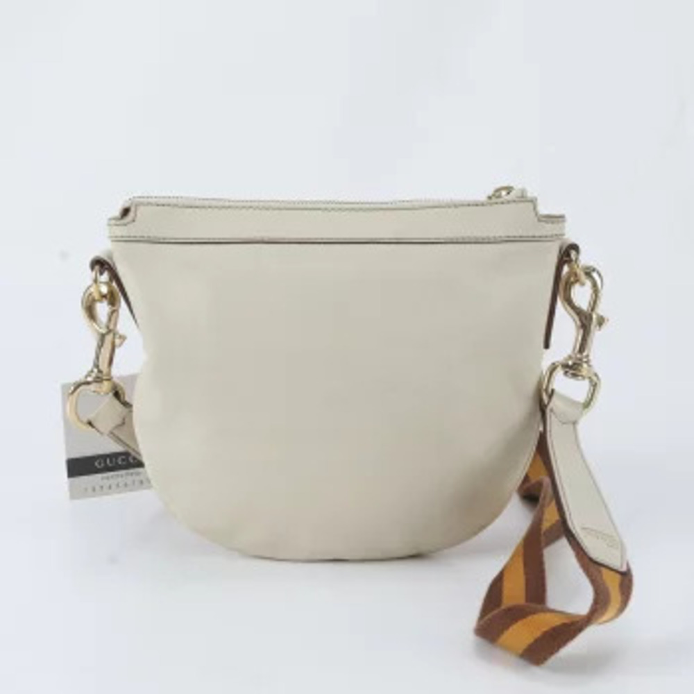 Gucci Hobo Leather Control Card Crossbody Bag Silver